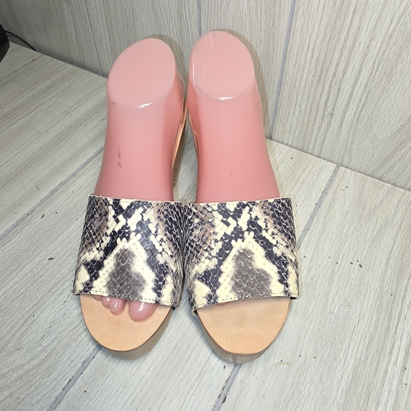 Jeffery Campbell DLight Snakeskin Patterned Women's Block Heel Sandals Size 8 - Picture 7 of 11